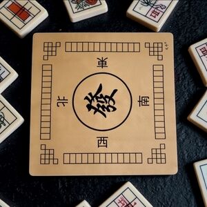 31.5-Inch X 31.5 Inch Classic Mahjong Mat Anti-Slip Noise Reduction Game Playing